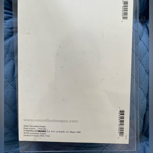 New Post Card -French with pictures and French words of pink items. - Picture 4 of 5